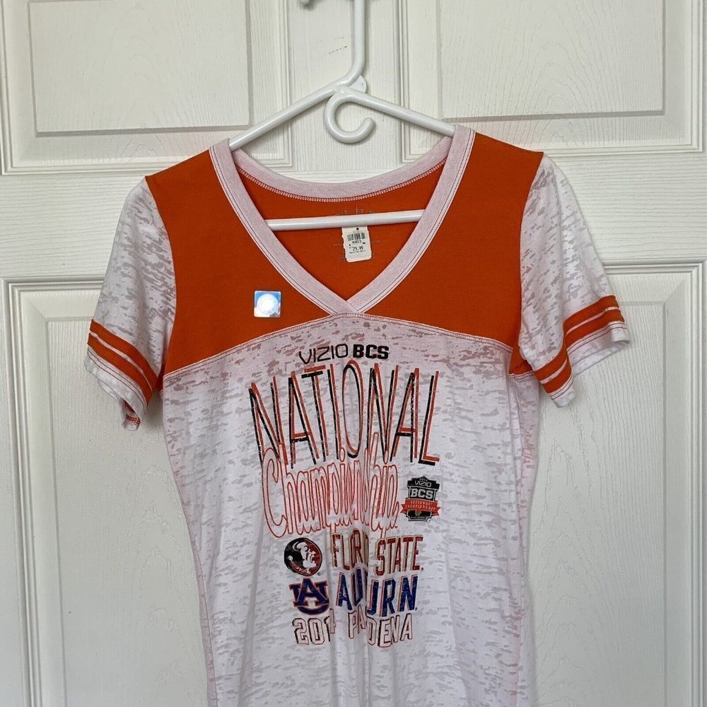 Auburn VNeck Women’s Large Tshirt 2014 Vizio BCS National Championship Pasadena - Picture 3 of 12